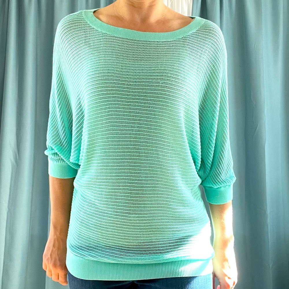 NWT Express Seafoam 3/4 Dolman Sleeve Loose Knit Sweater